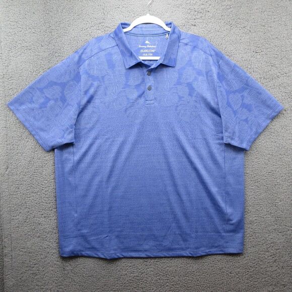 Tommy Bahama Island‎ Zone Printed Polo Shirt Mens 1XLB Palm Coast